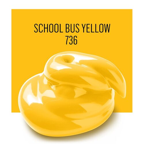 포크아트 아크릴 물감 FA 736 School Bus Yellow 59ml 스쿨 버스 옐로우